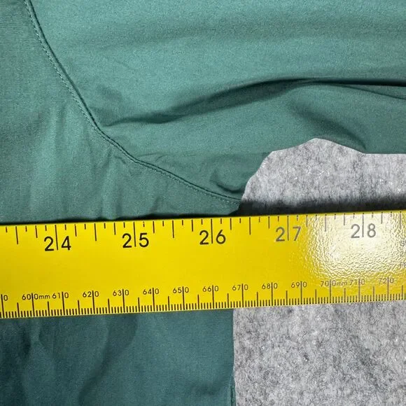 Frank & Eileen TORI Italian Tuxedo Shirtdress Green Cotton S Pockets Oversized - Picture 4 of 12